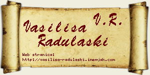Vasilisa Radulaški vizit kartica